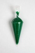 Green royal icing bag
