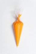 Orange royal icing bag