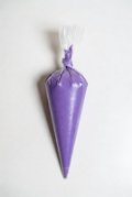 Purple royal icing bag