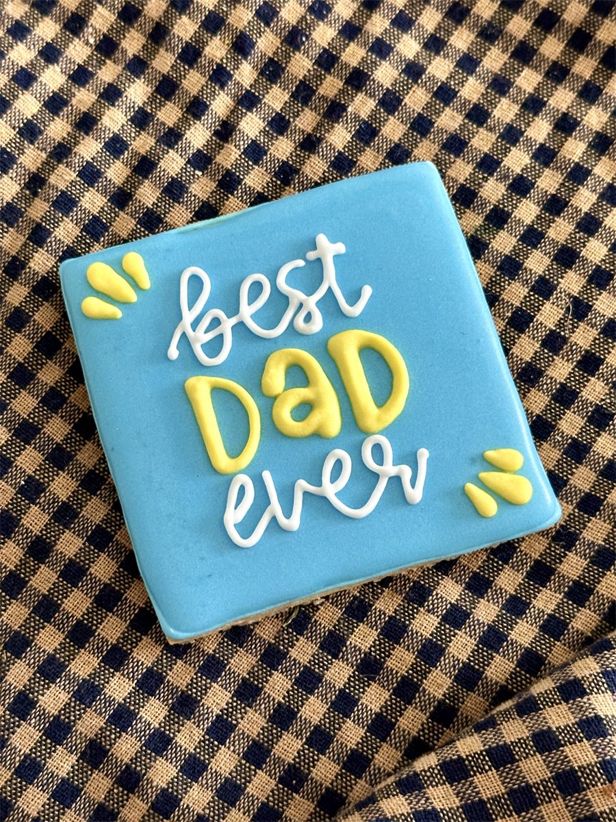 Best Dad Ever hand-decorated sugar cookie